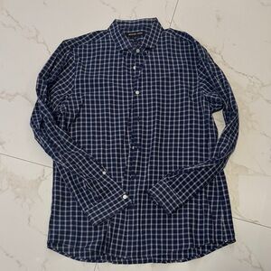 Michael Kors Blue Checkered Men's Shirt